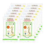 Multiple packages of Purdoux baby wipes on a white background