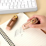 4Pcs Retractable Erasers Cute Capybara Rubber Push-Pull Eraser Soft Rubber Sliding Animal Fun Pencil Erasers for Kids Boys Girls Students Capybara Lovers School Office Supply Stationery