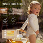 Terra Bamboo Baby Wipes: Manuka Honey, 99.5% Pure New Zealand Water, 100% Biodegradable Bamboo Fiber, 0% Plastic, Unscented Baby Wipes for Sensitive Skin, 1 Pack of 70 Wipes