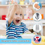 12 Piece Stainless Steel Kids Silverware Set - Child and Toddler Safe Flatware - Kids Utensil Set - Metal Kids Cutlery Set Includes 4 Small Kids Spoons, 4 Forks & 4 Knives