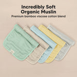 KeaBabies Cotton Muslin Burp Cloths Baby Boy, Girl - 5-Pack Soft & Absorbent Burping Cloth for Babies, Large Baby Towels & Washcloths for Newborn, Spit Up Rags, No Shrink, 20x10" (Mirage)