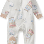 Burt's Bees Baby Baby Girls Pajamas, Zip Front Non-Slip Footed Sleeper Pjs, 100% Organic Cotton