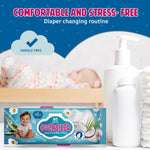 MED PRIDE Large Unscented Baby Wipes 80 Ct, XL Wipes with Aloe Vera & Vitamin E, Paraben-Free, 9.5'' X 9.5'', 3 Packs (240 Wipes Total)