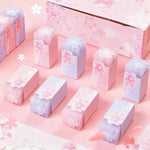 GZBABY Cherry Blossom Patternt Erasers 6 Pcs, Cute Cartoon Eraser, Stylish and Durable (Rectangle)