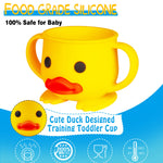 Linowos Toddler Cup, Silicone Training Cup, Baby Led Weaning Cup with Double Handle, Baby Open Cup, Unbreakable, 7oz, 6+ Months