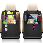 BLYPHOO Premium Backseat Organizer for Kids 2 Pack, Heavy Duty Waterproof and Stain Resistant Kick Mats Back Seat Protector, Durable Backseat Car Organizer with Tablet Holder+Storage Pockets