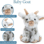 The Petting Zoo Goat Stuffed Animal Plushie, Gifts for Kids, Wild Onez Babiez Farm Animals, Goat Plush Toy 6 inches