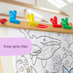Melissa & Doug Deluxe Wooden Art Easel for Kids with Dry-Erase Board, Chalkboard & Drawing Paper Roller, Folding Double-Sided Toddler Easel, Preschool Learning Toys for Girls & Boys Ages 3+