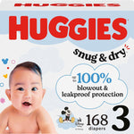 Huggies Size 3 Diapers, Snug & Dry Baby Diapers, Size 3 (16-28 lbs), 34 Count, Packaging May Vary