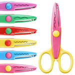 6pcs craft scissors, craft scissors decorative edge for Scrapebook＆School, fancy scissors with Stamp Edge, Fine Zigzag, Castle, Wide Zigzag, Scallop, Ripple