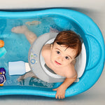 Newborn Infant Baby Bath Seat, Non-Slip Infants Baby Bath Chair for Bathtub, Cute Shape Baby Shower Chairs for Tub Sitting up, Surround Bathroom Seats for Baby 6-18 Months (Grey Baby Bathtub Seat)