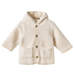 Minicoco Baby Girl Fleece Hooded Jacket, Warm Soft Cotton-Lined Sherp Coat for 3-24Months Daily Outfits