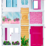 Barbie 3-Story Townhouse Dollhouse with Elevator, Swing Chair, Furniture and Accessories, Fold for Portability and Travel (Amazon Exclusive)