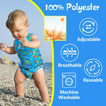 Babygoal Baby & Toddler Boys&Girls Swim Diapers, Reusable Adjustable Washable One Size Fits 6M-3T Gifts and Swimming Lessons 3 Pack 3ZSD26