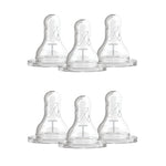 Dr. Brown's Natural Flow Baby Bottle Nipple Level T - Newborn, Slower Flow - 6pk - 0m+