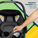 Safety 1ˢᵗ® onBoard™ Insta-Latch™ DLX Infant Car Seat with Base, Baby Car Seat for 4-30 lbs., Rear Facing Car Seat, Beach Rose