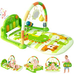 dearlomum Baby Play Mat Baby Gym,Funny Play Piano Tummy Time Baby Activity Mat with 5 Infant Sensory Baby Toys, Music and Lights Boy & Girl Gifts for Newborn Baby 0 to 3 6 9 12 Months (Pink)