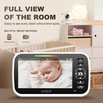 Baby Monitor with Camera and Audio- Video Baby Monitor with 960ft Long Range, Remote Pan-Tilt-Zoom, Night Vision, Temperature Sensor, 2-Way Talk, 8 Lullabies, 30-Hour Battery & No WiFi