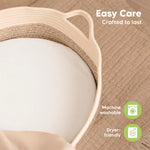 2-Pack Baby Bassinet Sheets Girl, Boy - 33x17 Viscose Derived from Bamboo Bedside Mattress Fitted Bassinet Sheets, Compatible with Halo Bassinest Swivel Sleeper, Baby Delight, Graco(Soft White)