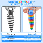 Cevioce Fidget Slug Toy, Sensory Slug Fidget Toys for Kids & Adults, 1 PC Autism Sensory Toys for Children Toddlers, Toddler Toys 3+ Year Old, Easter Basket Stuffers Gifts for Kids Boys Girls E