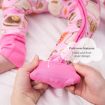 pureborn Baby Girls Sleeper Viscose from Bamboo Pajamas 2-Way Zipper Snug Fit Sleepwear Breakfast 6-12 Months