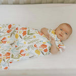 Little Unicorn Premium Crib Sheet | Breathable & Super-Soft Muslin Fabric (White)