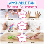 TinyGeeks 12 Water Drop Crayons - Non Toxic Crayons for Toddlers - Washable, Easy To Hold - For Toddlers, Kids Ages 3-8 - Ergonomic Shape