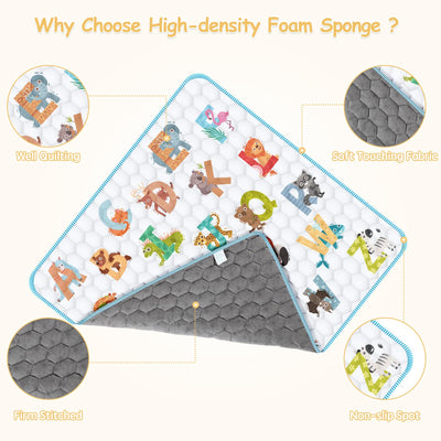 Baby Play Mat for Floor Playpen - 50" X 50" Playpen Mat,Thick One-Piece Crawling, Odorless Floor Mat, Non-Slip Cushioned Baby Playmat for Infants,Babies,Toddlers. Foldable and Machine Washable