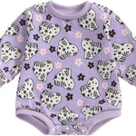 Baby Girl Boy Crewneck Sweatshirt Long Sleeve Romper Oversized Sweater Bodyusuit Pullover Tops Clothes