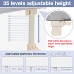 Ciilee Baby Bed Rail for Toddlers Portable Travel Kids Beds Guard Rails for Queen Bed Foldable Children Side Railing for Twin Beds Adjustable Bedrail Barandas para Camas de Niños（Grey,32in