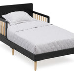 Delta Children Logan Wood Toddler Bed, Greenguard Gold Certified, Midnight Grey/Natural