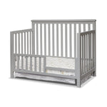 Sorelle Furniture Palisades 3-Piece Nursery Set with 4-in-1 Convertible Crib, 4-Drawer Dresser,and Changing Table with Hamper, Baby Furniture Made of Wood,Non-Toxic Finish, Nursery Furniture Set-Gray