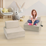 M HI-Mat Modular Kids Play Couch, Toddler Sectional Sofa, Versatile Child Furniture for Playroom Bedroom, Convertible Foam and Floor Cushion for Boys and Girls