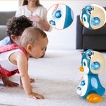 HAPTIME Penguin Crawling Toys for 1 + Year Old Boy Girl, Tummy Time Toys, Musical and Light Up Toys for Encouraging Crawling, Baby Toys 18+ Months, Christmas Birthday Gift