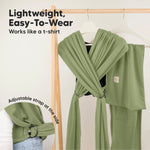 KeaBabies Baby Wrap Carrier Ring Sling - Easy to Wear, Adjustable D-Lite Baby Carrier Newborn to Toddler, Infant Carrying Shirt, Hands Free Bonding, Breathable Fabric Wearing Wrap (Dusty Olive)