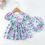 Baby Girl Dresses 6 9 12 Month Girl Clothes Summer Toddler Ruffle Purple Short Sleeve Boho Swing Sundress Infant Spring Casual Dress Two Piece Outfit