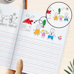 Rosmonde Composition Notebook 5 Pack, Grades K-2 Primary Ruled, 200 Pages (100 Sheets), Draw and Write Journal, 9-3/4" x 7-1/2", Primary Composition Notebooks, Hard Cover, Assorted Colors