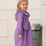 Baby Girl Clothes 18-24 Months Long Sleeve Princess Dresses Purple Ruffle Fairy Cute Dress Toddler Girls Casual Dress Fall Winter Outfit Clothes Kids