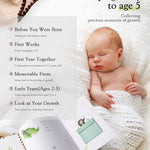 Baby Book Keepsake Timeless First 5 Year: Baby Books for Baby Gift - Baby Memory Book Scrapbook Album from Birth to Age 5, Baby Photo Albums Gender Neutral Baby Items,154 Pages