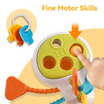 iPlay, iLearn Baby Toy 6-12 Month, Infant Fish Teething Sensory Toy, Toddler Busy Key Activity Fidget Toys, Montessori Learning Development