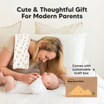 Organic Burp Cloths Baby Boy, Girl - 6-Pack Large 100% Cotton Burping Cloths for Babies, Spit Up Rags, Super Absorbent, Ultra Soft Newborn Rag, Gender Neutral, Machine Washable, Durable (Nordic)