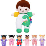 OUOZZZ Soft Baby Doll for Girls - My First Baby Doll Birthday Gifts for Girls Plush Rag Dolls Tulip Pink Dress Toy for Toddlers Kids Infants 10"