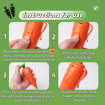 Kids Carrot Recorder Toy Ballpoint Pen Writing Tool with 20s Playback Feature for Children Learning