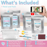 Luna Bean Baby Footprint Hand Casting Kit - Baby Monthly Milestone Casting Kit - New Mom Gifts