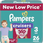 Pampers Diapers - Cruisers 360 - Size 5, 128 Count, Babyproof up to 100% Leakproof Pull-On Diaper