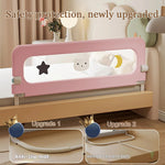 HIQNWTO Bed Rail for Toddlers, Foldable Baby Bed Rail Guard, Adjustable, Safety, Convenient, Guard Rails with Twin, Full, Queen& King Size (Pink Patchwork, 1 Side:48inch)