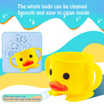 Linowos Toddler Cup, Silicone Training Cup, Baby Led Weaning Cup with Double Handle, Baby Open Cup, Unbreakable, 7oz, 6+ Months