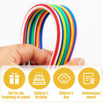 Qyyiguf 40 Pcs 7 Inch Flexible Pencils,Soft Novelty Pencil,Multi Colored Striped Soft Pencil with Eraser for Kids Gift