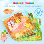 Zeoddler Wooden Puzzles for Toddlers, 8 Pack Farm Animal Jigsaw Puzzles for Kids3-5, 9 Pieces Preschool Learning Activities, Learning & Educational Toys, Gift for Boys, Girls