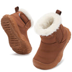 Baby Snow Boots Toddler Girl Boy Warm Winter Boots Brown 12-18 Months